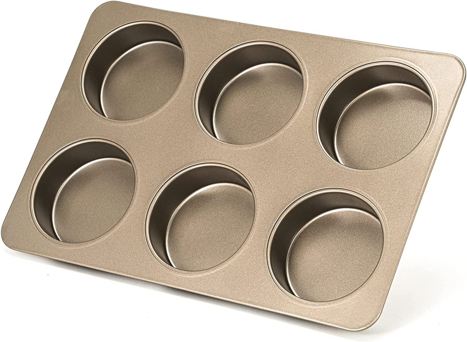Hamburger Bun Pan, Non Stick Jumbo Muffin Pans for Baking Carbon Steel