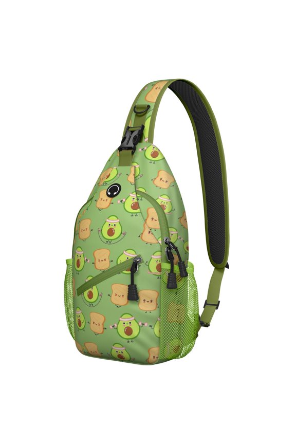 Hamburger Burger American Food Sandwich Foodie Fast Food Lightweight Travel Sling Backpack Multipurpose