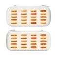 thumbnail image 1 of Hamburger, Carrying Case For Nintendo Switch & OLED Version, Eva Lightweight Shockproof Protective Pouch Case for Game Console & Accessories with 10 Game Card Slot & Wristband, White, 1 of 6