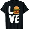 thumbnail image 1 of Hamburger Cheeseburger Love Fast Food T-Shirt, 1 of 5