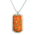 thumbnail image 1 of Hamburger Cheeseburger Pattern with Fries and Bacon Military Dog Tag Pendant Necklace with Chain, 1 of 4