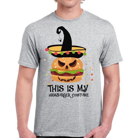 This is My Hamburger Costume Top Halloween Gift Shirt for Men - S M L XL 2XL 3XL 4XL 5XL Happy Halloween Graphic Tee - Funny Scary Holiday Tee T-Shirt Mens