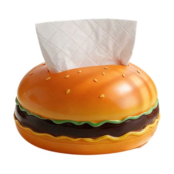 Hamburger Designs Tissue Paper Dispenser Plastic Household Desktop Organizer Paper Towel Holder Home Decoration