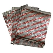 Hamburger Foil Bags Grease Proof Insulated Parties Cookouts BBQs Carnivals 50 Pieces