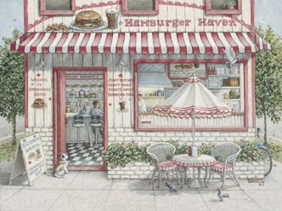 Hamburger Haven Canvas Art - Janet Kruskamp (18 x 24)