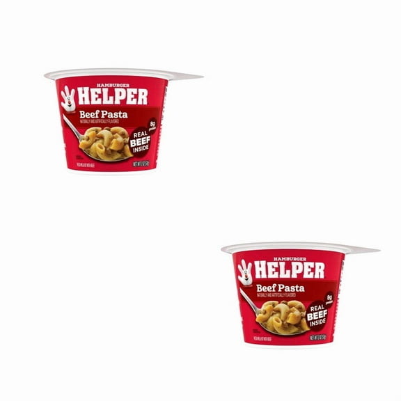 2PACK Hamburger Helper Beef Pasta, 2 oz Microwave Cup, Shelf Stable (Dried)