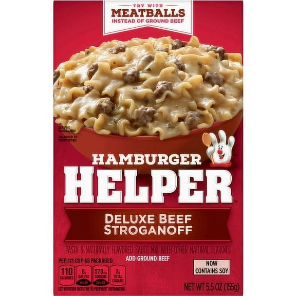 Hamburger Helper, Beef Stroganoff, Deluxe, 5.5 oz Box, Quantity of 2