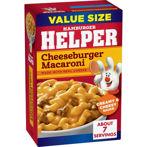 Hamburger Helper Cheeseburger Macaroni, 10.6 oz Value Size Box