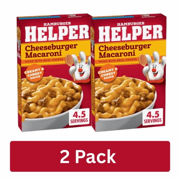 Hamburger Helper Cheeseburger Macaroni, 6.6 oz Box (2 pack)