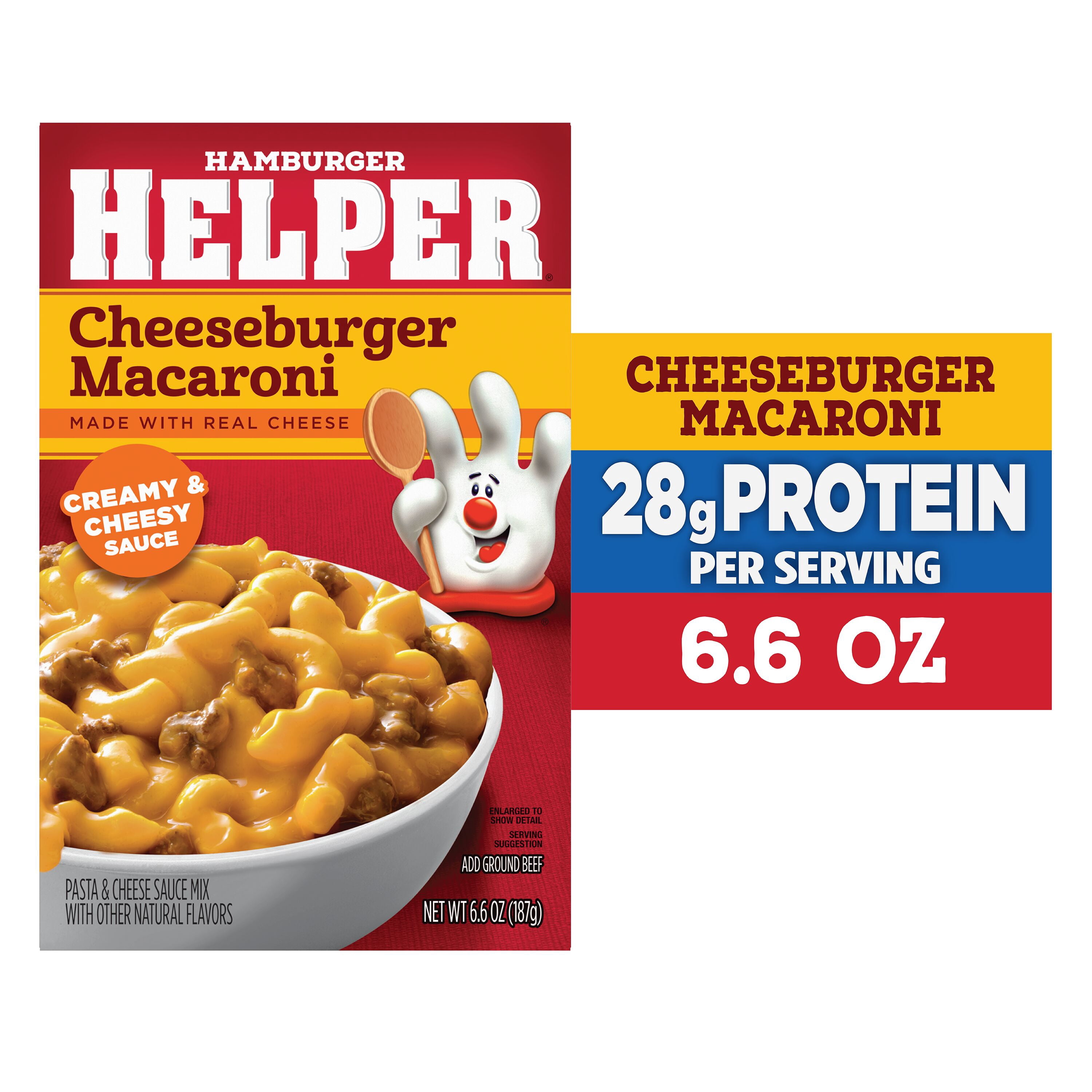 Hamburger Helper Cheeseburger Macaroni, 6.6 oz Box