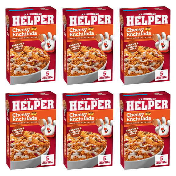 Hamburger Helper Cheesy Enchilada Rice, 7.5 oz Box (Pack of 6)