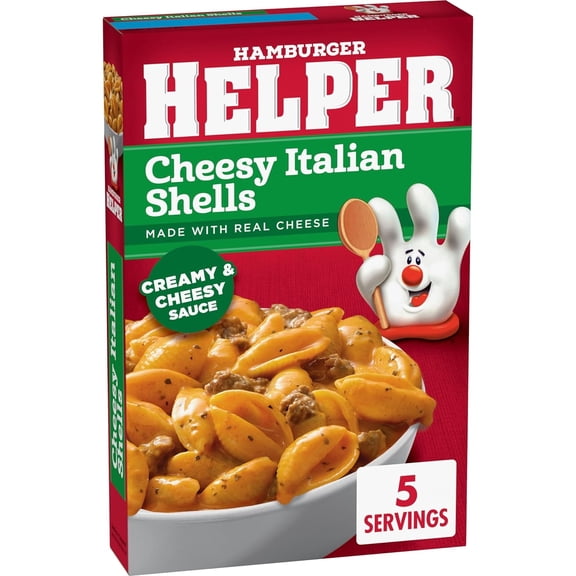 Hamburger Helper Cheesy Italian Shells, 6.1 Ounces, 12 per Case, (Pack of 2)
