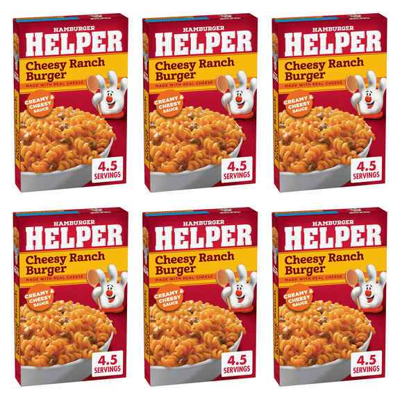 Hamburger Helper Cheesy Ranch Burger, 5.5 oz Box (Pack of 6)
