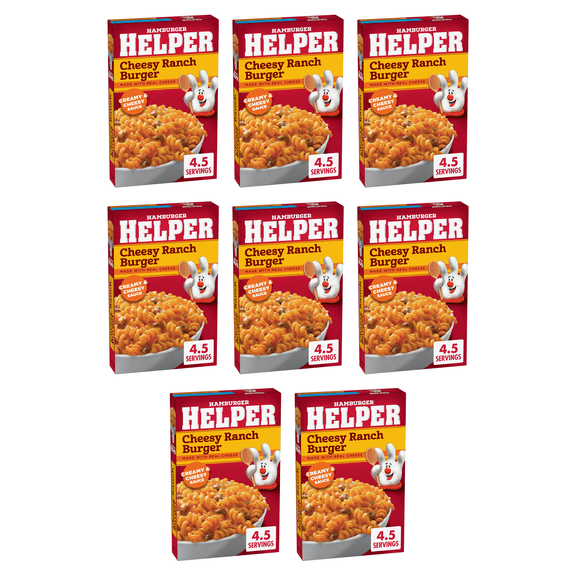 Hamburger Helper Cheesy Ranch Burger, 5.5 oz Box (Pack of 8)