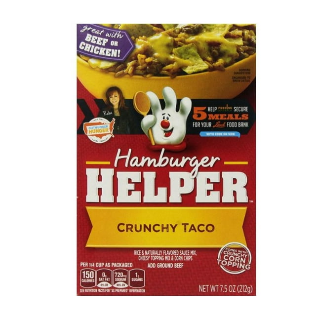 Hamburger Helper, Crunchy Taco, 7.5oz Box, Quantity of 2
