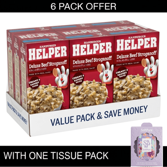 Hamburger Helper Deluxe Beef Stroganoff Pasta, 5.5 oz Boxes