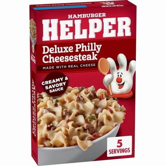 Hamburger Helper Deluxe Philly Cheesesteak Pasta, 4.8 oz Box(2 Packs)