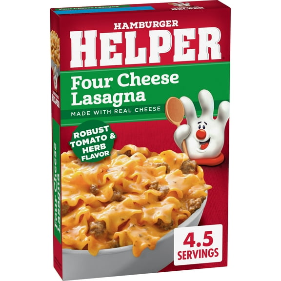 Hamburger Helper Four Cheese Lasagna, 5.5 oz Box (Pack of 8)