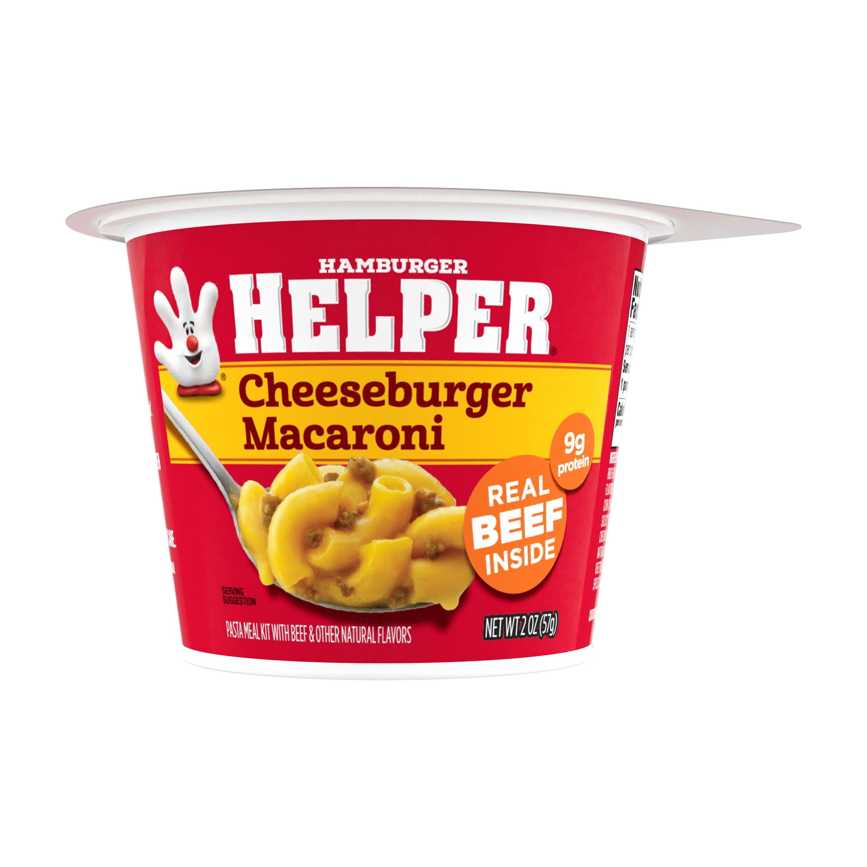 Hamburger Helper Pasta Cheeseburger Macaroni, 2 oz Microwave Cup, Shelf Stable (Dried)