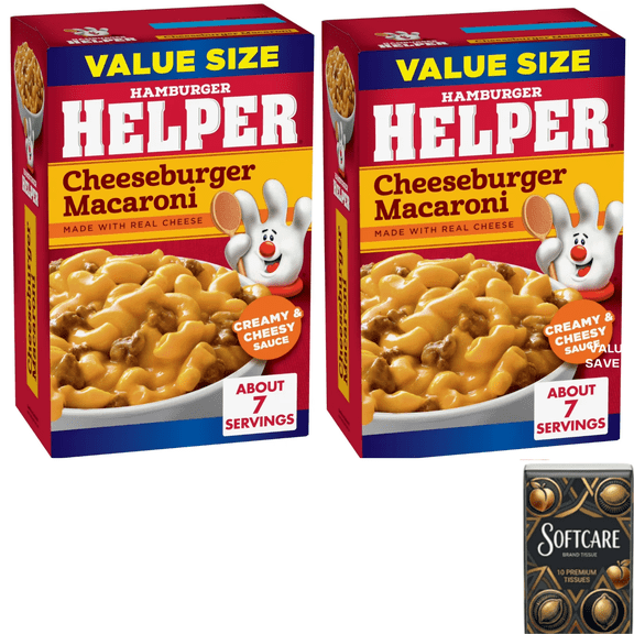 Hamburger Helper Pasta Cheeseburger Macaroni Value Size, 10.6 Ounces .