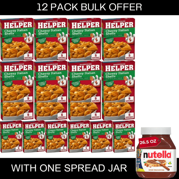 Hamburger Helper Pasta Cheesy Italian Shells, 6.1 Ounces Box