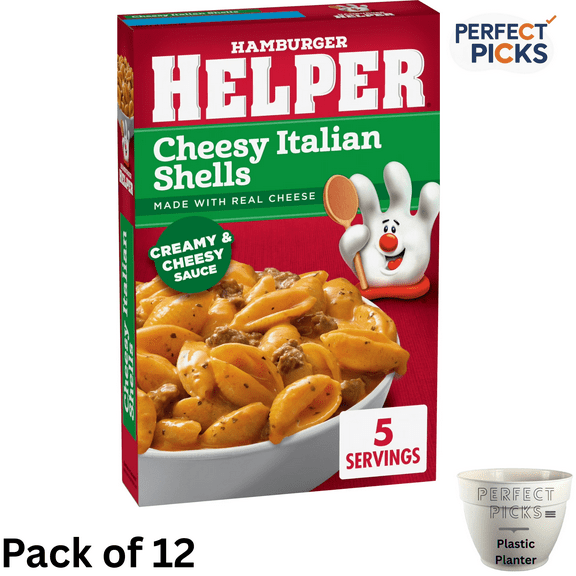 Hamburger Helper Pasta Cheesy Italian Shells, 6.1 Ounces Box