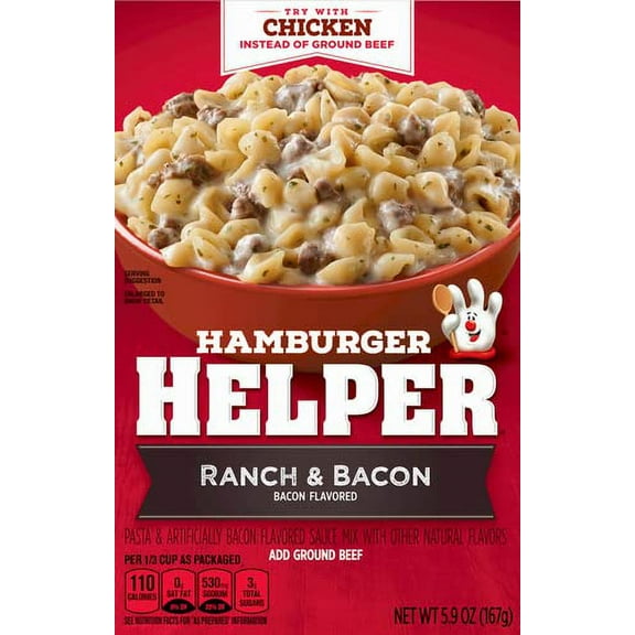 Hamburger Helper Ranch & Bacon Pasta & Sauce Mix, 5.9 Oz