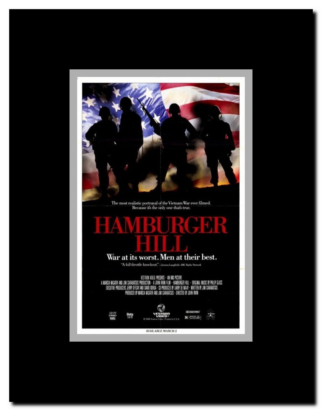 Hamburger Hill Framed Movie Poster