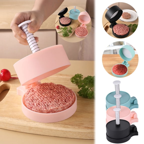 Hamburger Meat Press | Multifunctional Plastic Patty Maker | 16x15cm | Uniform Meat & Rice Ball Molding | Durable, Easy-Clean, Compact | Color Box Packaging