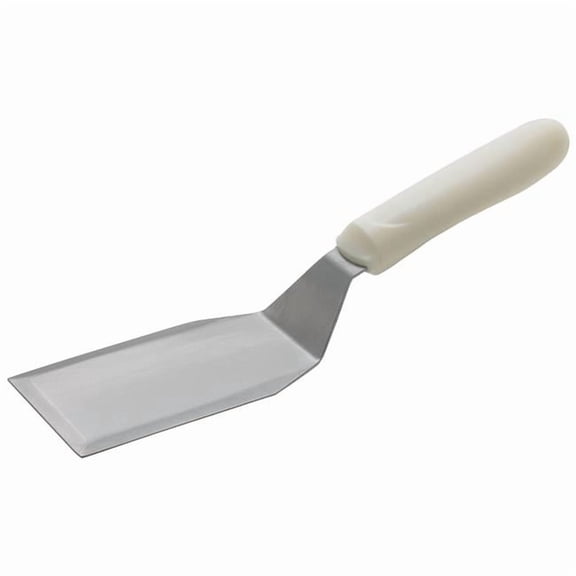 Winco TWP-61 Hamburger Turner with Offset, White Polypropylene Handle, 5.13 x 2.88 in. Blade