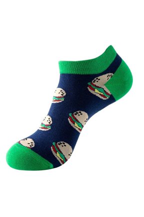 Hamburger Patterned Socks (Adult Medium - Women's Shoe Sizes 5-10)