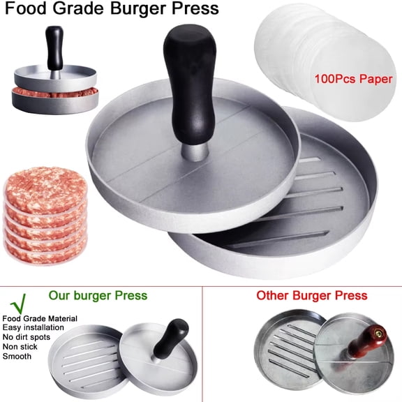 Hamburger Patty Machine Home Kitchen Burger Meat Press Making Round Patty Press Mold Creative Breakfast Patty Maker Aluminum Bur