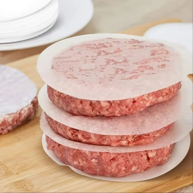 Hamburger Patty Paper Round 4 Inch 100 Pcs, Parchment Burger Papers Non