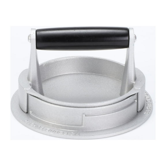 Hamburger Press, Boriyuan Burger Pattie Press with Non-Stick 3 Levels of Thickness Adjustable, Sausage Patties Patty Burger Maker with Wooden Handle for Outdoor Camping BBQ Grill (Black)