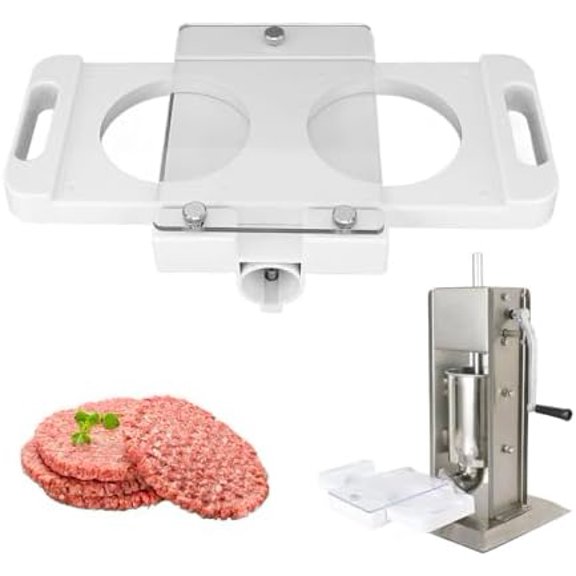 Hamburger Press Patty Maker Compatible with Meat Grinders, Burger Patty Maker with 5 Meat Infusion Tube for Grilling, Stuffed Burgers, Sliders, Beef Burger Adjustable Burger Shaper Mold
