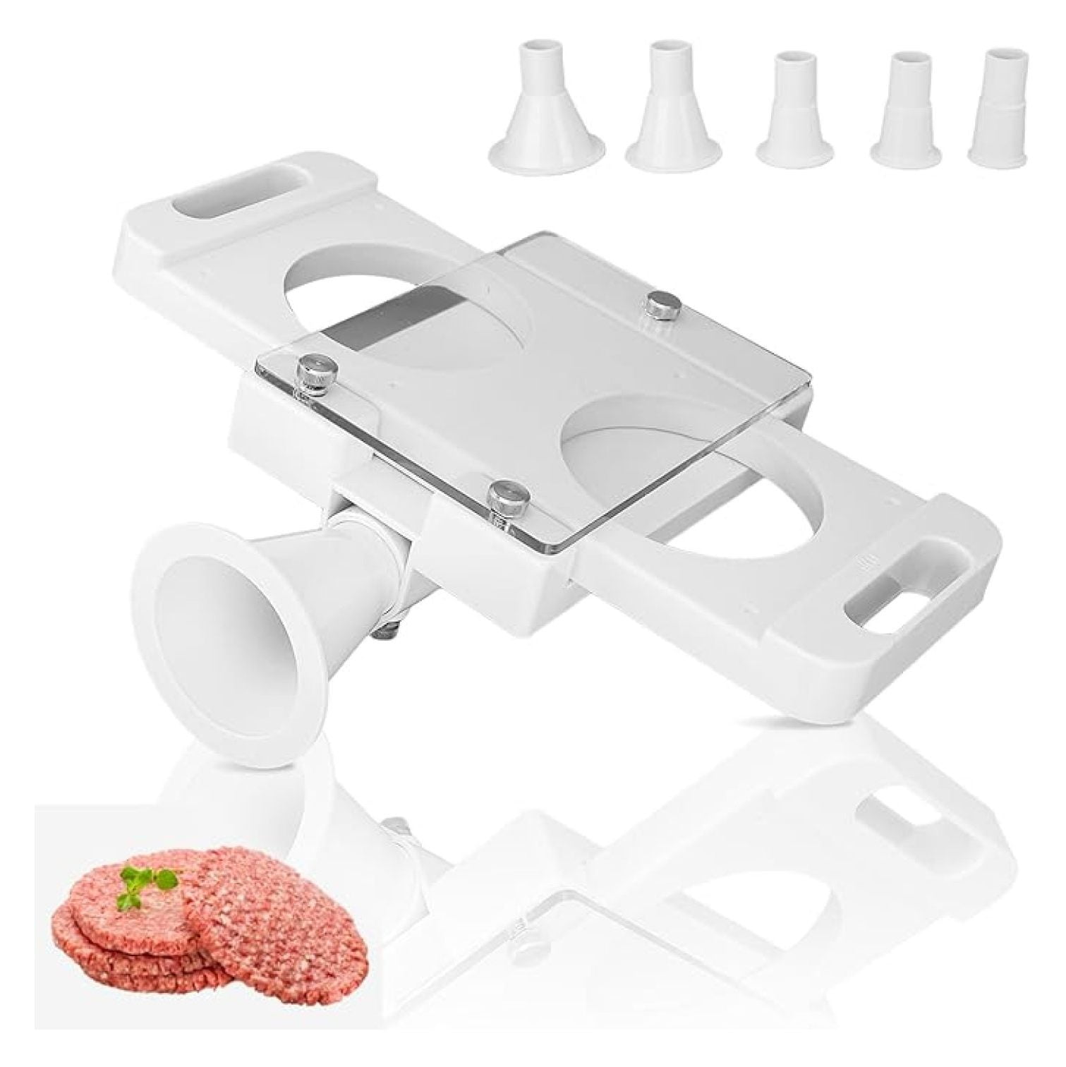 Hamburger Pressing Machine Maker, Auto Hamburger Patty Maker with 5 ...