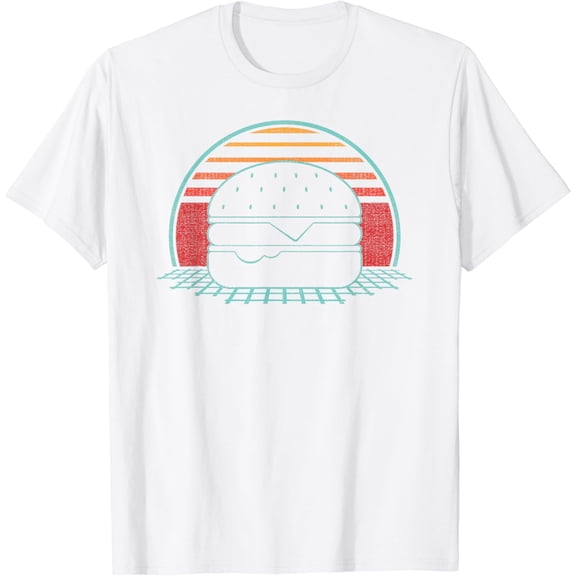 Hamburger Retro Vintage Cheeseburger 80s Gift T-Shirt