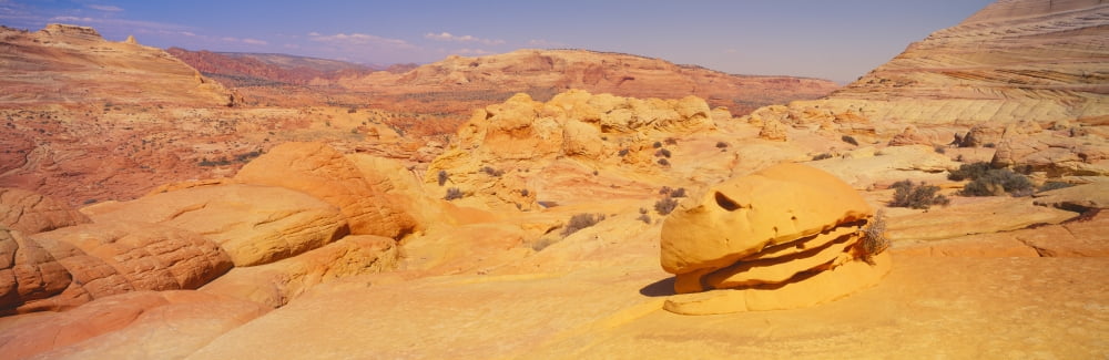 Hamburger Rock The Wave Sandstone Formation Kenab Utah Canvas Art - Panoramic Images (36 x 12)
