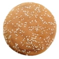 thumbnail image 1 of Hamburger Round Blanket, American Fast Food with Lettuce and Meat Pickles Delicious Bread with Sesame, Cozy Plush for Indoor & Outdoor Use Novelty Joke Gift Idea, 71" Round, Pale Brown, by Ambesonne, 1 of 6