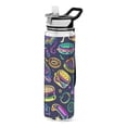 thumbnail image 1 of Hamburger Sandwich Fruit Sports Water Bottle Portable Travel Mug 32oz BPA Free Leak Proof Straw Transparent Tritan for Gym Yoga Cycling Camping, 1 of 7