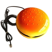 Hamburger-Shaped Corded Landline Phone Retro Desk Telephone for Home Office Hotel Dorm Space-Saving Decoration