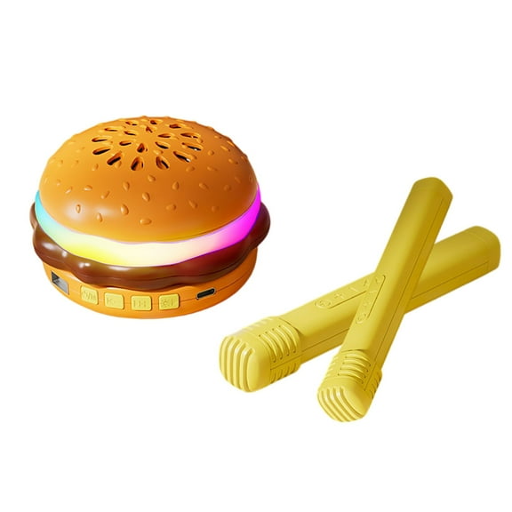 Hamburger-Shaped Wireless Bluetooth Speaker With Chip-Style Microphone And 5W Powerful Sound, Portable Design For Home Party And Daily Entertainment, Cute Creative Gift For