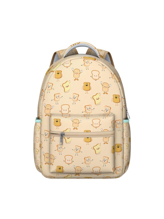 Hamburger Students Backpack American Food Burger Sandwich School Bag with Fast Food Junk Food Design, Lightweight and Durable for Students