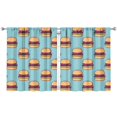 thumbnail image 1 of Hamburger Toast 3 (2) Curtains-blackout Curtains Bedroom Decor Living Room Darkening Grommet Window Drapes 2 Panels Set 52"x 63", 1 of 2