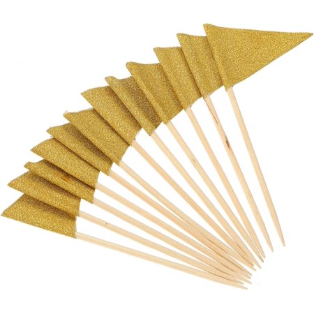 Hamburger Toothpick Flag 12Pcs Toothpick Food Flags Cupcake Toppers Fruit Salad Cocktail Sticks Cupcake Toppers Flags