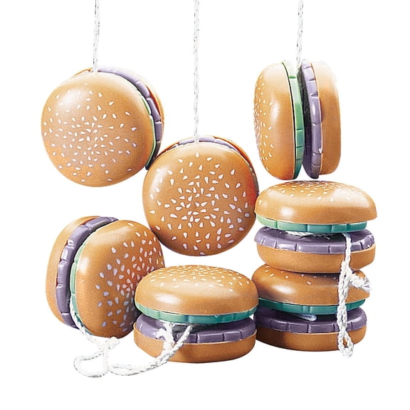 Hamburger Yo-Yos - Party Favors - 12 Pieces