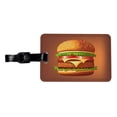 thumbnail image 1 of Hamburger Yummy Fast Food Faux Leather Travel Luggage Tag, 1 of 7