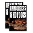 thumbnail image 1 of Hamburgers & Hot Dogs (24" X 36") Vinyl Decal Only (Pack of 2) |Sign|Sticker|Poster, 1 of 4