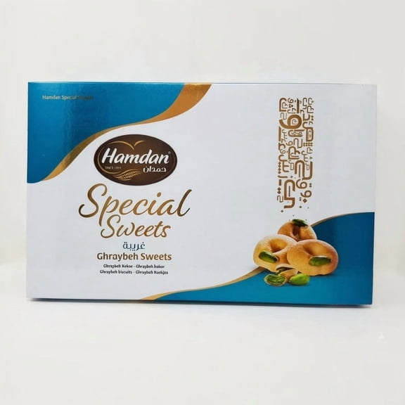 Hamdan Bakeries Ghraybeh 300g Special Sweets - Traditional Shortbread Cookies for Gifting - 1 Pc