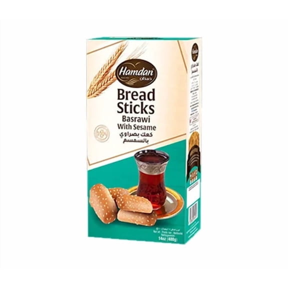 Hamdan Basrawi Sesame Breadsticks 400g Traditional Crunchy Tea Snack - 1 Pc